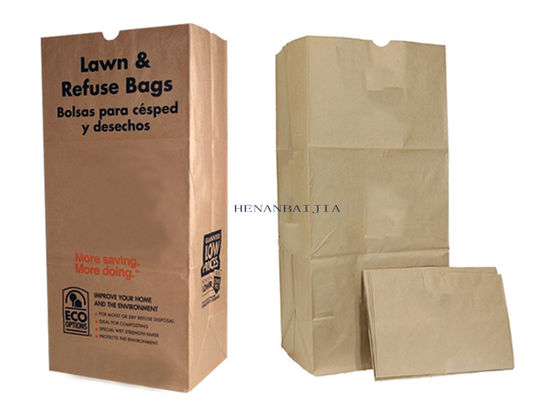 30 sacos de papel grandes de la basura de Gal Biodegradable Kraft Paper Bags 120gsm