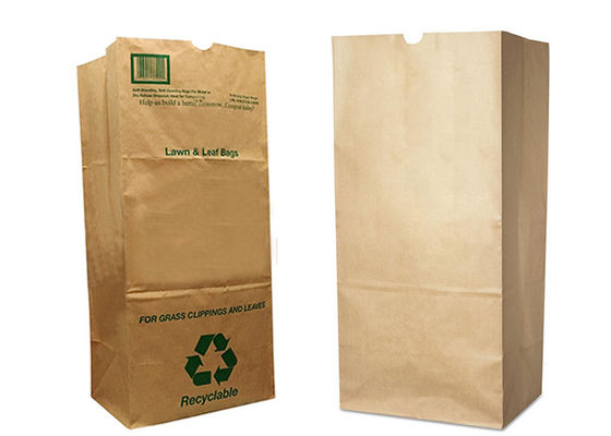 los restos de jardinería del papel de 30 galones 110L empaquetan las bolsas de papel biodegradables del césped