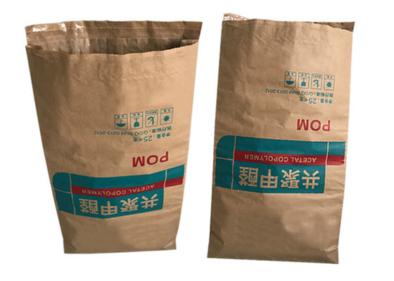 Blanco inferior de empaquetado o Brown del pellizco de la bolsa de papel de la harina de la categoría alimenticia 10kg 15kg 20kg