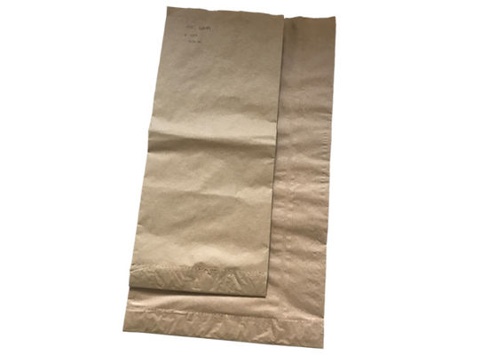 Las bolsas de papel de 25KG Multiwall Kraft pellizcan inferior para el empaquetado del material del polvo