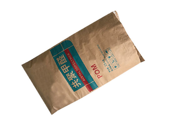 Las bolsas de papel recicladas tamaño de encargo 20kg 25kg de Kraft pegaron las bolsas de papel de Multiwall