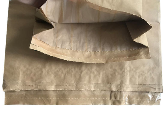 Bolsas de papel abiertas biodegradables de la boca de las capas de doble 60gsm con la parte inferior del pellizco