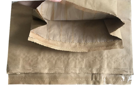 El material de construcción 120gsm soldó las bolsas de papel en caliente con la parte inferior del pellizco