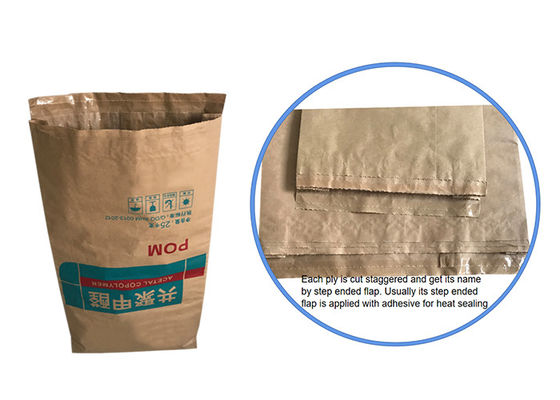 Bolsas de papel de encargo del logotipo M Fold Heat Sealed con la capa de la categoría alimenticia PE