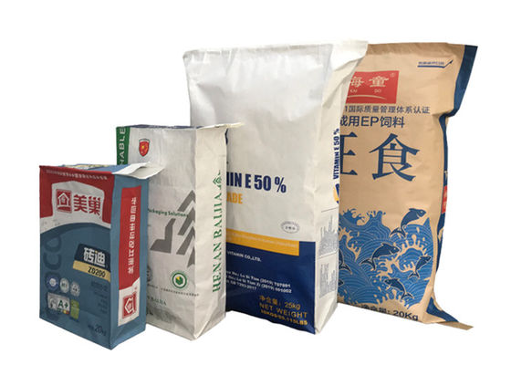 las bolsas de papel de 25kg 20kg Multiwall Kraft categoría la harina de patata Sugar Packaging