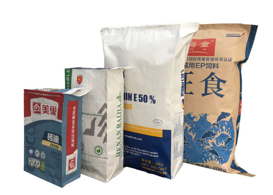bolsas de papel industriales del arte de la válvula del uso de 10kg 20kg 25kg 50kg para la materia de la alimentación de la comida