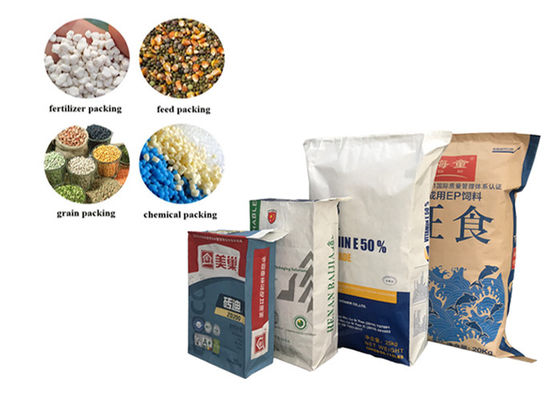 bolsas de papel industriales del arte de la válvula del uso de 10kg 20kg 25kg 50kg para la materia de la alimentación de la comida