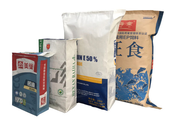 Logotipo de encargo de empaquetado de la bolsa de papel de Kraft del bolso de la harina del trigo candeal