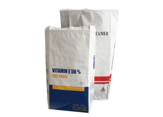 bolsa de papel reciclada saco del papel de almidón de patata 15kg para el polvo de aderezo del arroz de la harina
