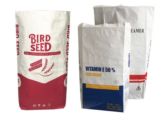 Bolsas de papel de Multiwall 25kgs Kraft Brown 2 capas/3 capas