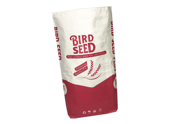 Bolsas de papel impresas multicolor a prueba de humedad amistoso de 2 capas 10kg Kraft de Eco para el carbón de leña del carbón