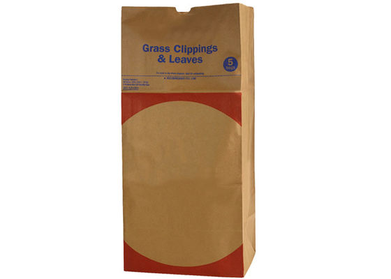 Las bolsas de papel del césped de la basura de la cocina de las bolsas de papel de Brown Multiwall Kraft reciclaron