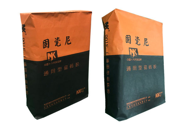 Cliente que imprime el bolso de la válvula de la bolsa de papel de Kraft de la resistencia de agua para el uso industrial 25Kg