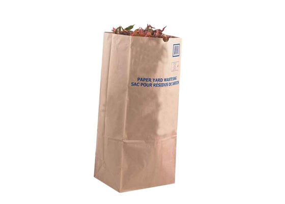 Bolsas de papel de papel resistentes del césped y del césped de Multiwall Kraft de la basura 25 kilogramos
