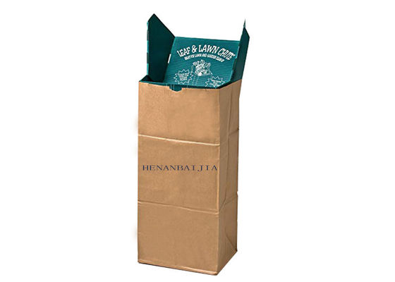 Bolsas de papel inútiles del césped del jardín resistente biodegradable para el césped y la hoja de empaquetado