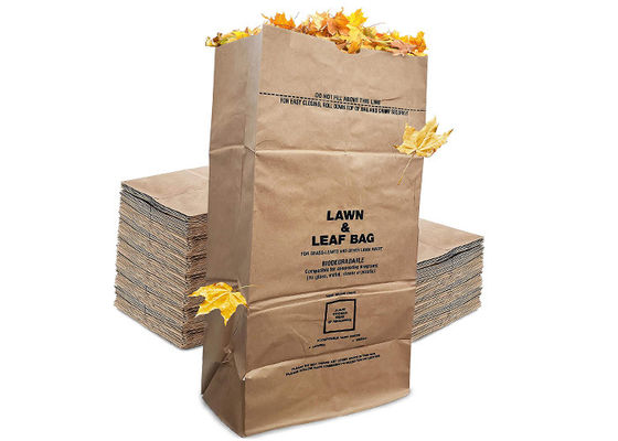 Bolsas de papel de papel resistentes del césped y del césped de Multiwall Kraft de la basura 25 kilogramos