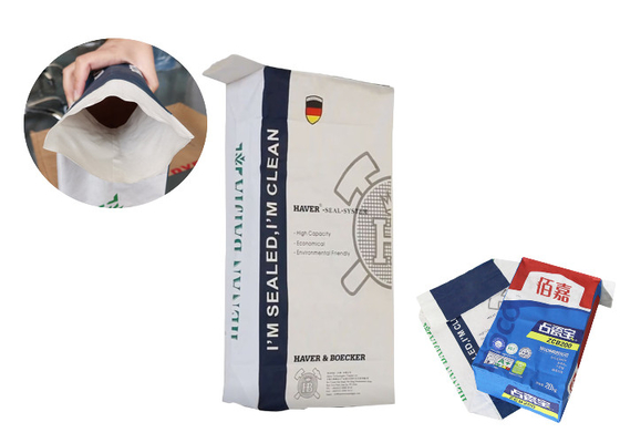 Cree las bolsas de papel pegadas de Multiwall para requisitos particulares de la válvula para la harina que empaqueta 5Kg 10kg 20kg