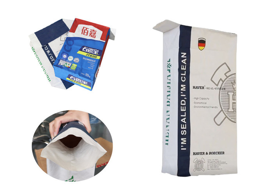 válvula pegada industrial Multiwall de la bolsa de papel de 20kg 25kg