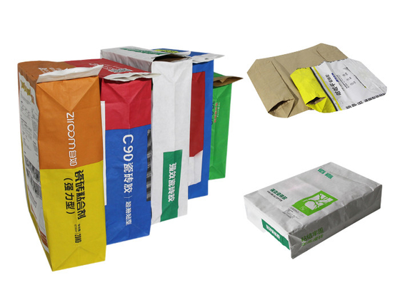 bolso de encargo de Logo Pasted Kraft Paper Packaging del saco del papel de 25kg 20kg