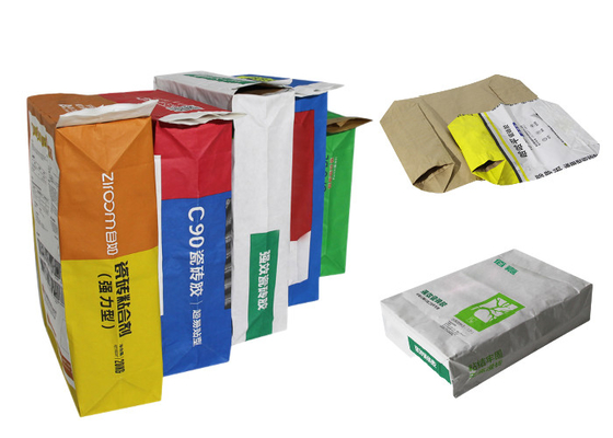 25kg bolsas de papel pegadas 3 capas de Multiwall de la válvula para los ingredientes alimentarios del polvo que embalan