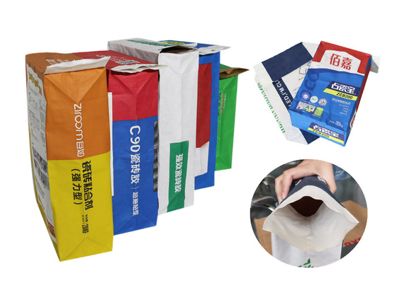 Bolsas de papel pegadas recicladas de Kraft del saco de la válvula con la película opcional del PE o el trazador de líneas del PE