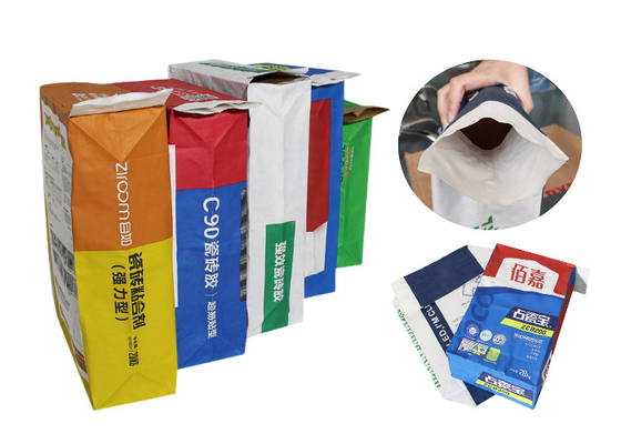 válvula pegada industrial Multiwall de la bolsa de papel de 20kg 25kg