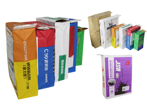 Cree las bolsas de papel pegadas de Multiwall para requisitos particulares de la válvula para la harina que empaqueta 5Kg 10kg 20kg