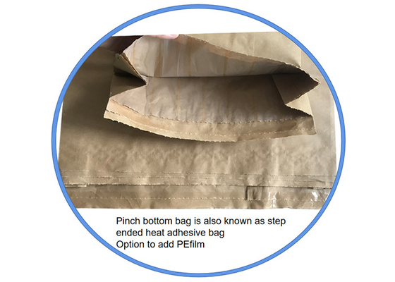 Funcionamiento biodegradable del establo de la capacidad grande de las bolsas de papel 25kg 50kg de Multiwall Kraft
