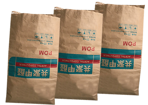 el bolso de empaquetado del papel de Kraft de los productos alimenticios del sellado caliente de 25kg 50kg acepta modificado para requisitos particulares