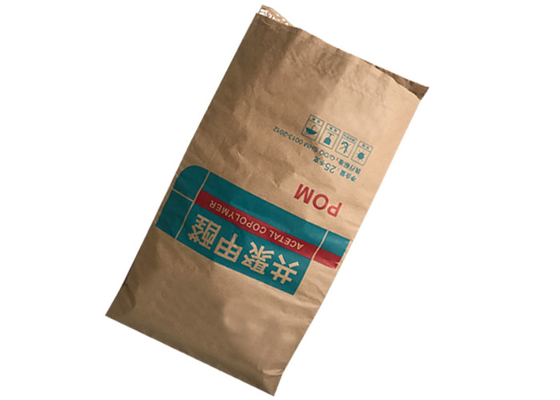 Bolsa de papel inferior de pellizco de embalaje industrial para leche en polvo de fécula de patata