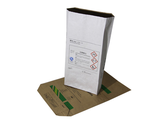 Bolso portador grande de las capas 20kg de las bolsas de papel M Folded 1-3 de Kraft de la capacidad