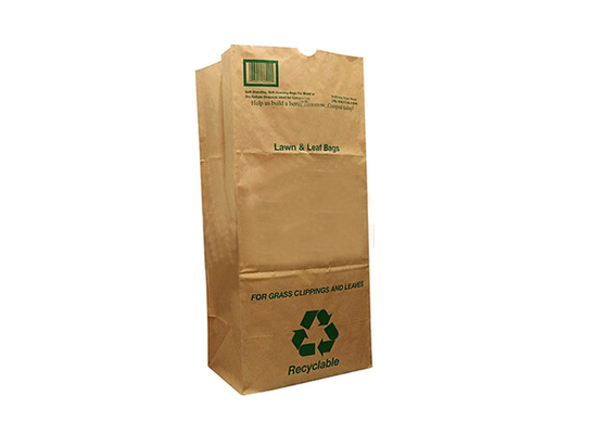 Galones a prueba de humedad de Multiwall de los restos de jardinería de las bolsas de papel de encargo del césped 30