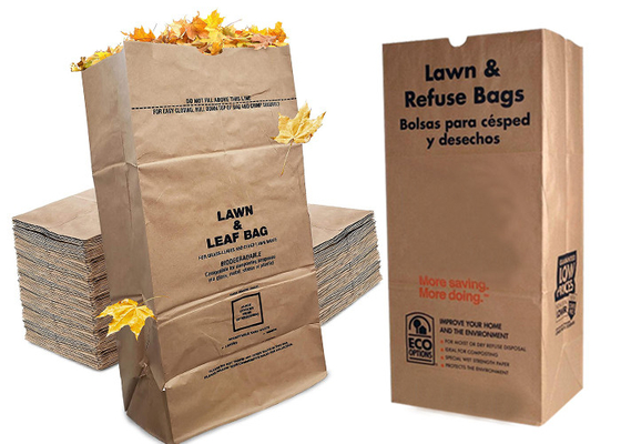 Las bolsas de papel resistentes del césped los 30 galones grandes cultivan un huerto las bolsas de papel inútiles de la hoja