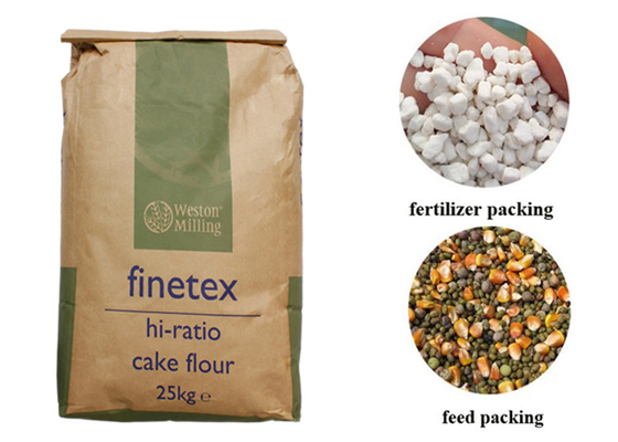 Bolsas de papel de Multiwall Kraft de la capa doble para Cat Litter Animal Feed Packaging