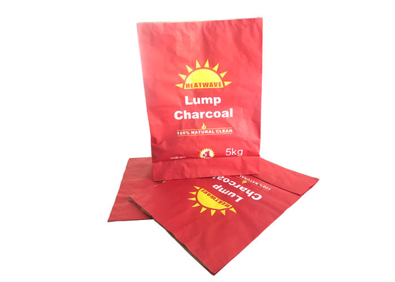 Carbón de leña que empaqueta bolsos multi del carbón de leña de la barbacoa 5kg de la capacidad de los sacos del papel de empapelar