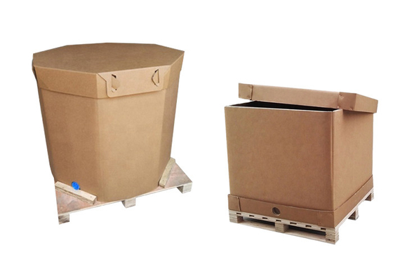 cajas de papel del embalaje flexible del envase de la categoría alimenticia de 220l 1000l IBC para el agua a granel