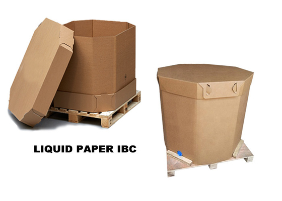 Paquete líquido cúbico IBC de papel Tote With Line Bag del aceite de coco del tanque de 1000l IBC