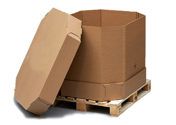 Envase líquido de papel reciclable 220l del tanque del paquete IBC con la válvula