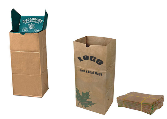 Logo Lawn Paper Bags de encargo capacidad grande de 30 galones