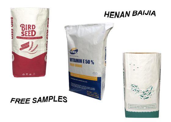 Aduana del carbón de leña sacos de papel de Kraft de 3 capas 25kg biodegradable