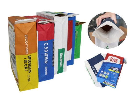 Los fertilizantes químicos pegaron prenda impermeable de las bolsas de papel 20kg 25kg de Multiwall de la válvula