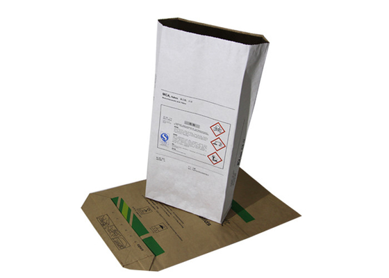 La bolsa de papel absorbente de Multiwall Kraft del derramamiento líquido modificó 20kg para requisitos particulares 25kg
