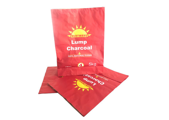 Capa múltiple Logo Size de encargo de las bolsas de papel de Multiwall Kraft del carbón de leña