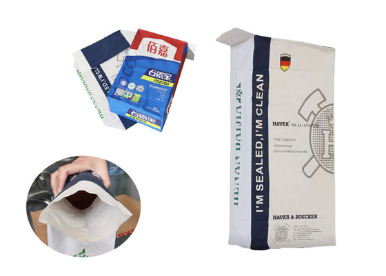 Bolsas de papel pegadas modificadas para requisitos particulares 20kg 25kg de Multiwall de la válvula para el polvo químico