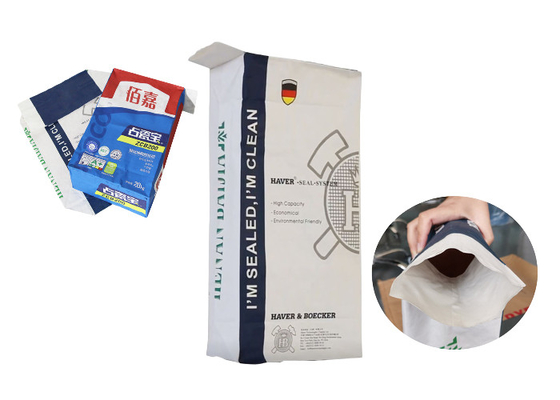 El empaquetado pegado del papel de Multiwall Kraft de la válvula empaqueta 25kg para el polvo químico